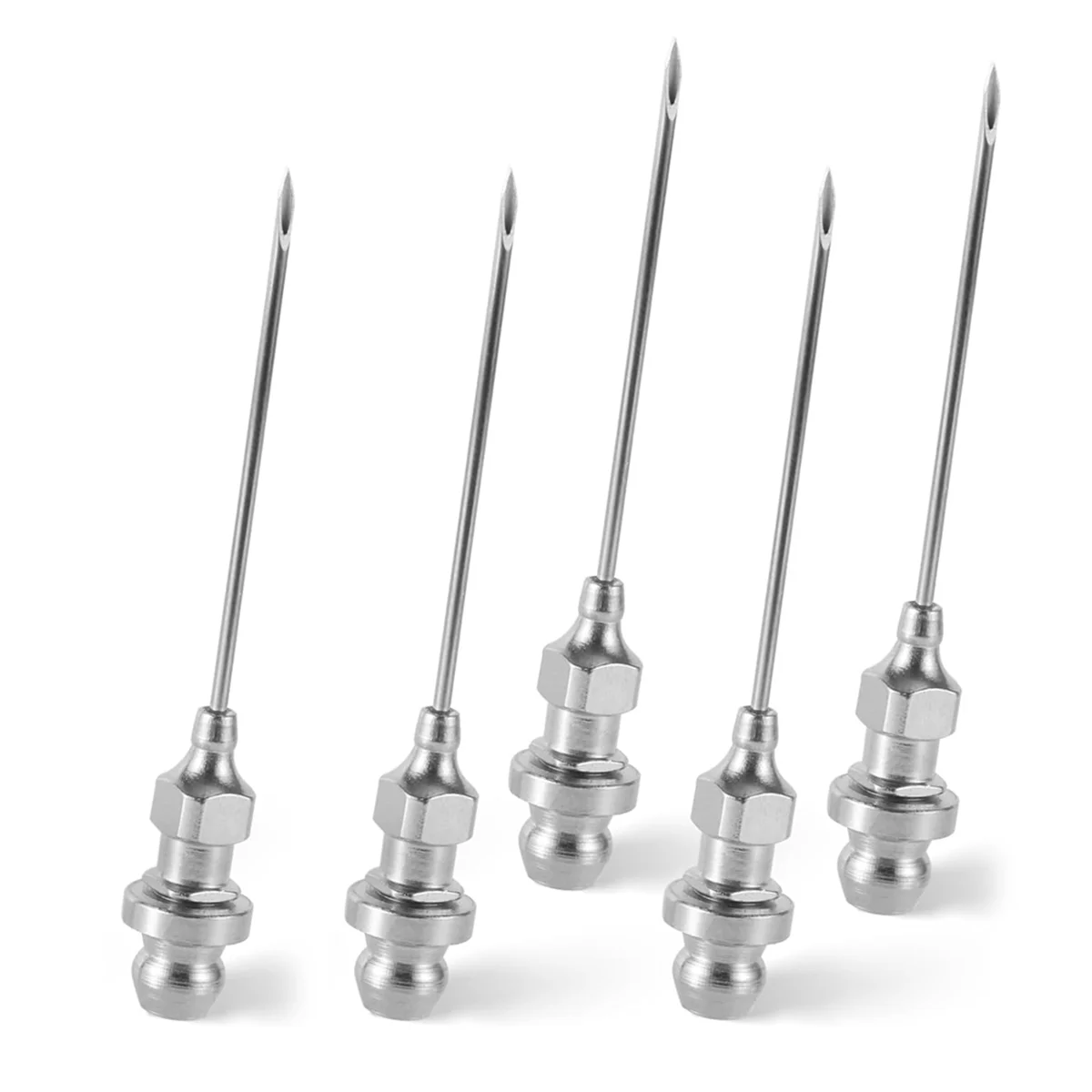 5pcs Grease Needles, Mini Bearing Grease Needle Nozzle Portable Removable Needle Air Nozzle Grease Tool for Ball Joints