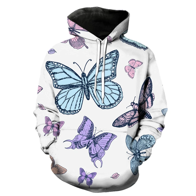 Newest 3D Exquisite cartoon Butterfly Hoodies Men/Women Autumn Winter Harajuku Casual Sweatshirts 3D Print Men's Hoodie Clothing