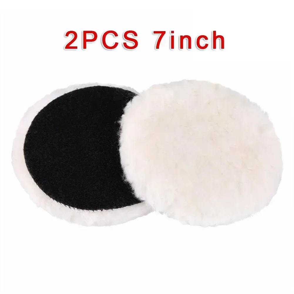 2pcs 5/6/7 Inch Car Polishing Disc Wool Buffing Waxing Sponge Polishing Pad For Car Polisher Drill Adapter On Car Buffer