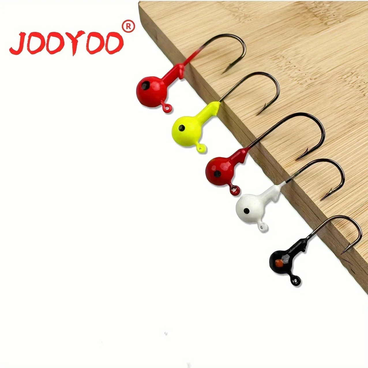 5pcs Mixed Color Jig Head Fishing Hooks Set, Iron Lead Hooks for Soft Bait, Universal Barb Fishing Hooks for Trout