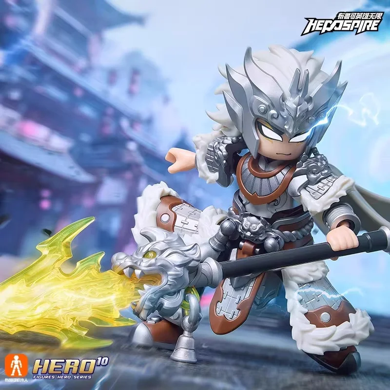 New Genuine Blokees Action Figure Herospire Armor Version Ma Chao Zhang Fei Creative Joint Movable Model Desktop Toys Gift