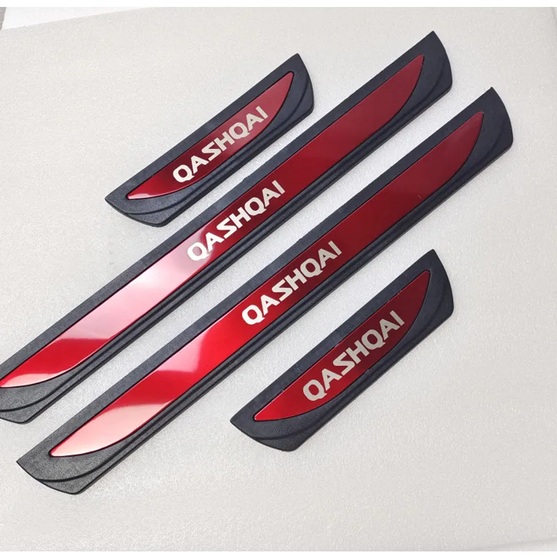 For Nissan Qashqai J12 2022 2023 Car Styling Door Sill Scuff Plate Guard Stainless Door Sills Protector Sticker