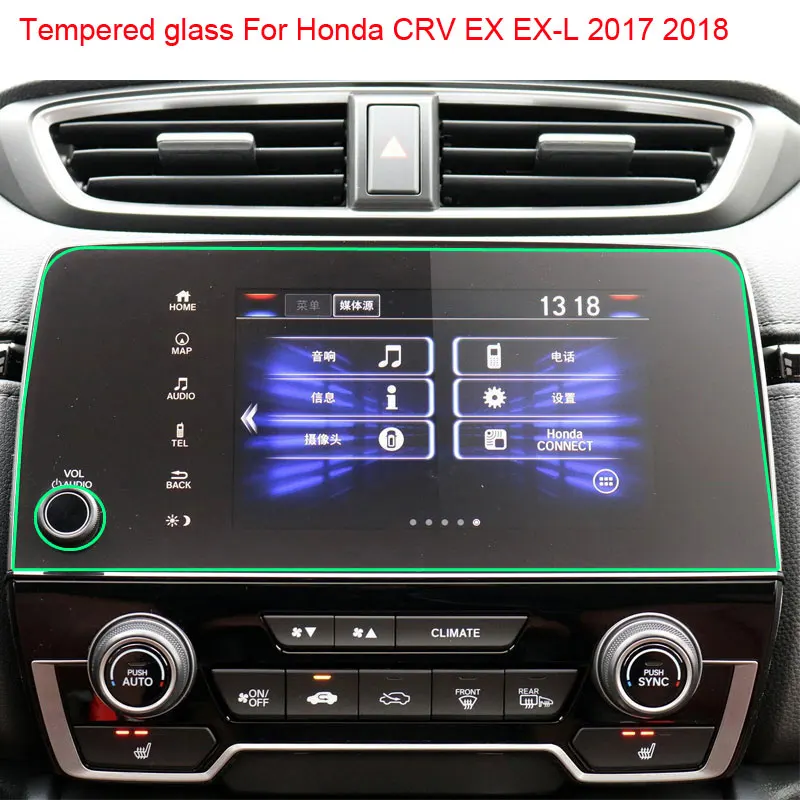 Tempered Glass film For Honda CRV EX EX-L 2017 2018 GPS Screen protector Car accessories