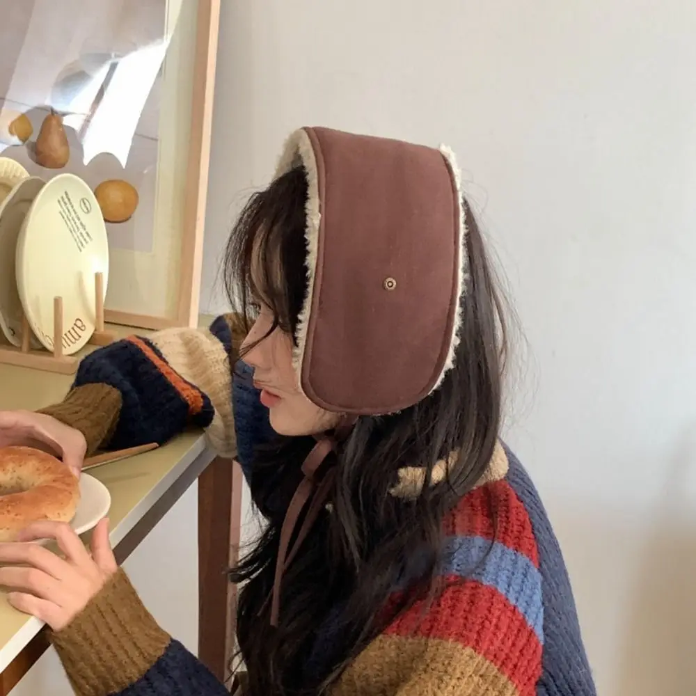 Modische Ohrenschützer aus Lammwolle/Gämsen, Winter, warm, Kälteschutz, flauschige Ohrstöpsel, weicher Ohrenwärmer