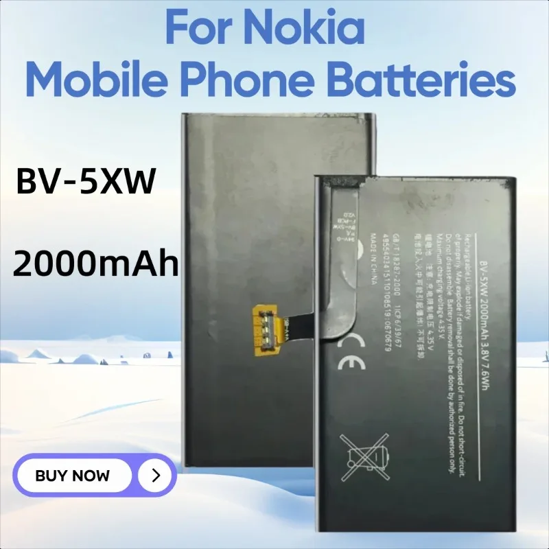 

2000Mah BV-5XW for Nokia Lumia 1020 EOS BV 5XW Mobile Phone Batteries