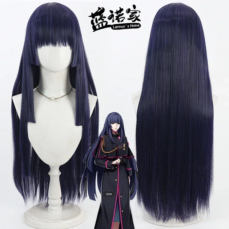 Otome Tohoten Cosplay Wigs Hypnosis Mic: Division Rap Battle 100cm Mixed Black Purple Wig Synthetic Heat Resistant Hair