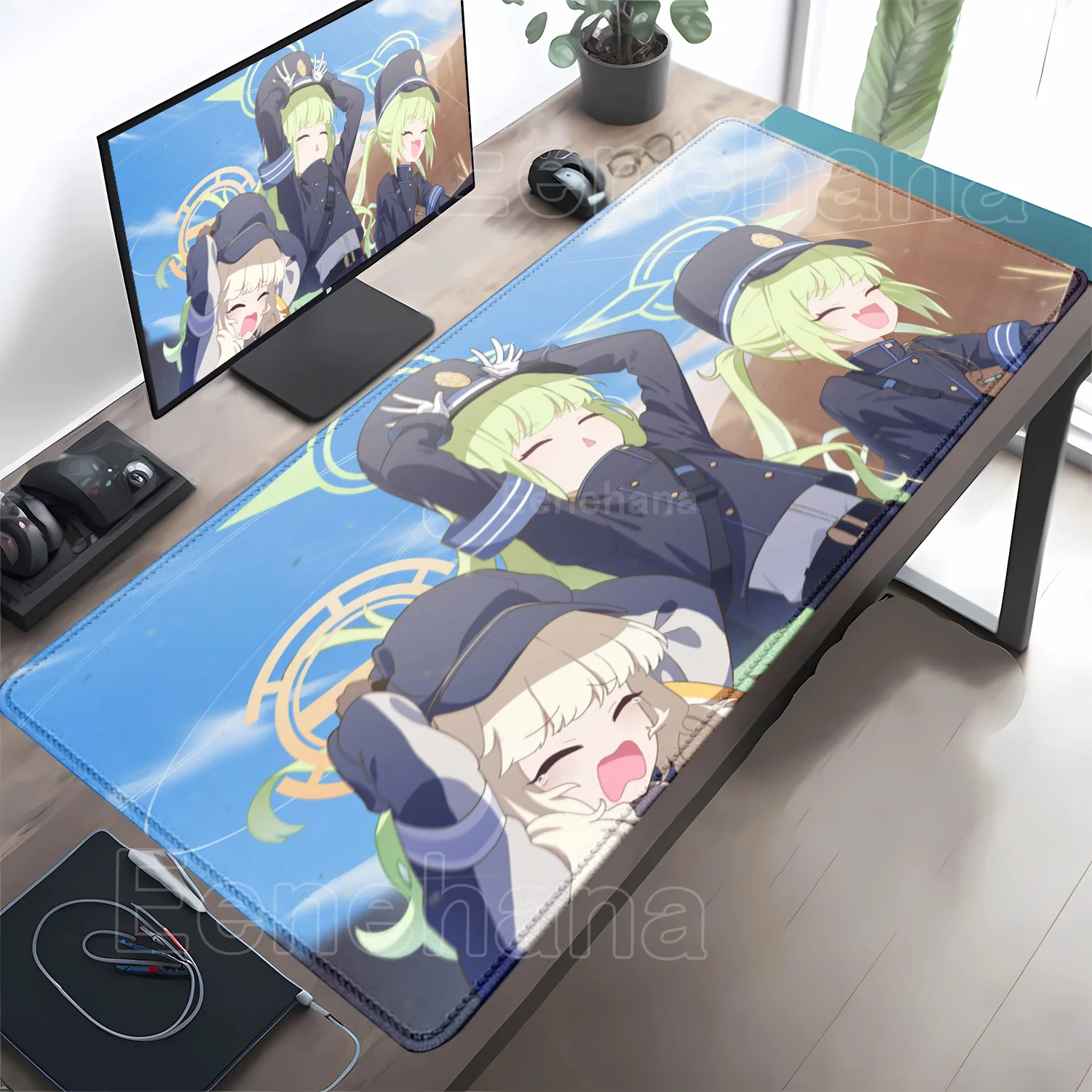 Blue Archive HD Printing Mouse - Desk Setup Blue ulasan dan harga