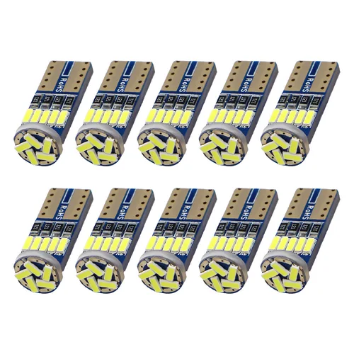 10x T10 W5W 4014 15SMD LED Canbus alta potencia coche liquidación cuña luz lateral Interior cúpula lámparas de lectura 12V 6000K sin error blanco