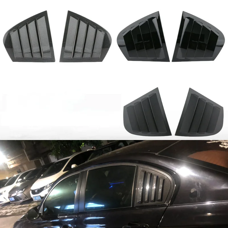 

2pcs Rear Window Louvers Decoration for BMW E90 Serie 3 2006-2012 Spoiler Panel Side Tuyere Louver Vent Car Stickers