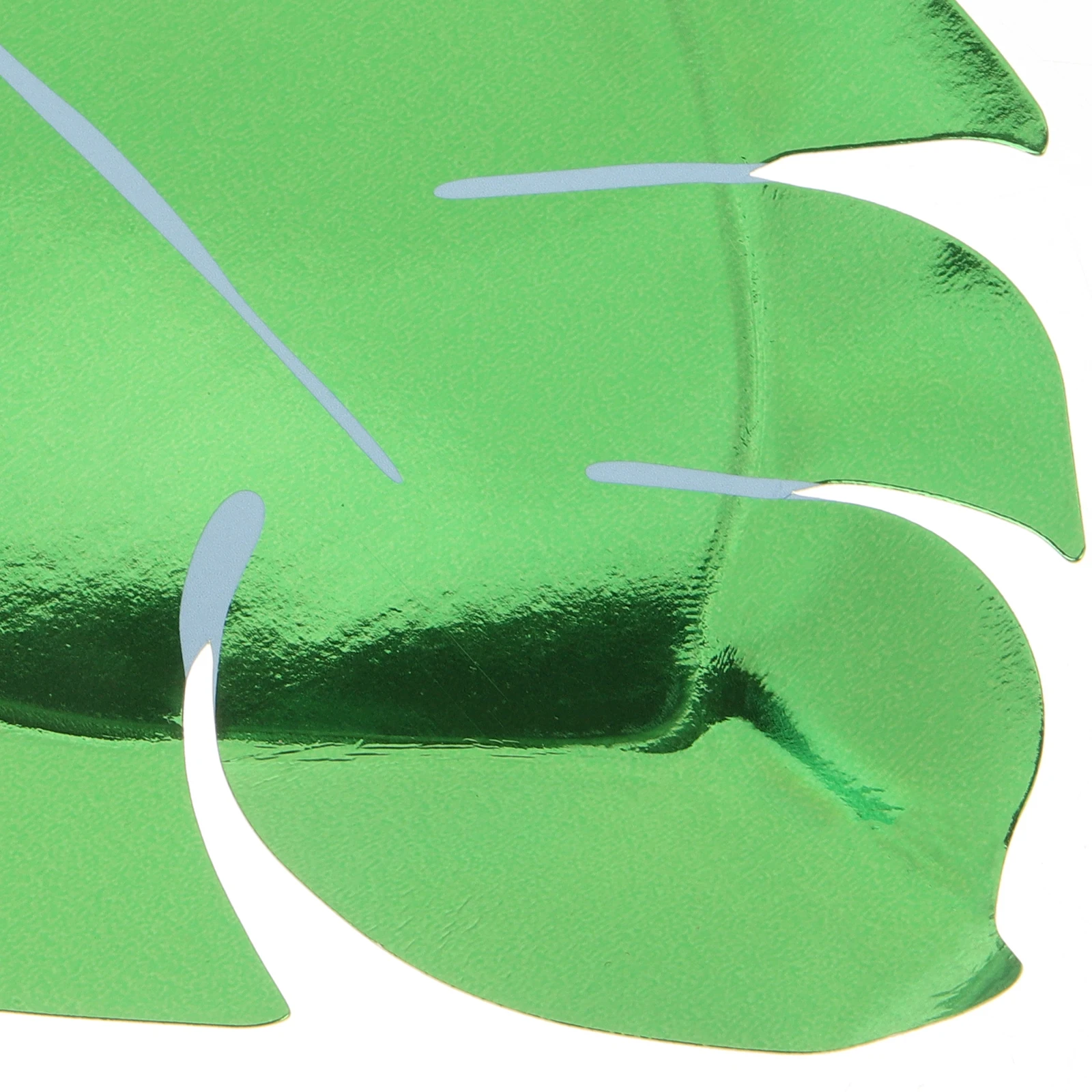 

8pcs Leaf Shaped Paper Meal Dish Hawaiian Party Disposable Food Plate Bright Creative Green For Banquet Festival Gathering
