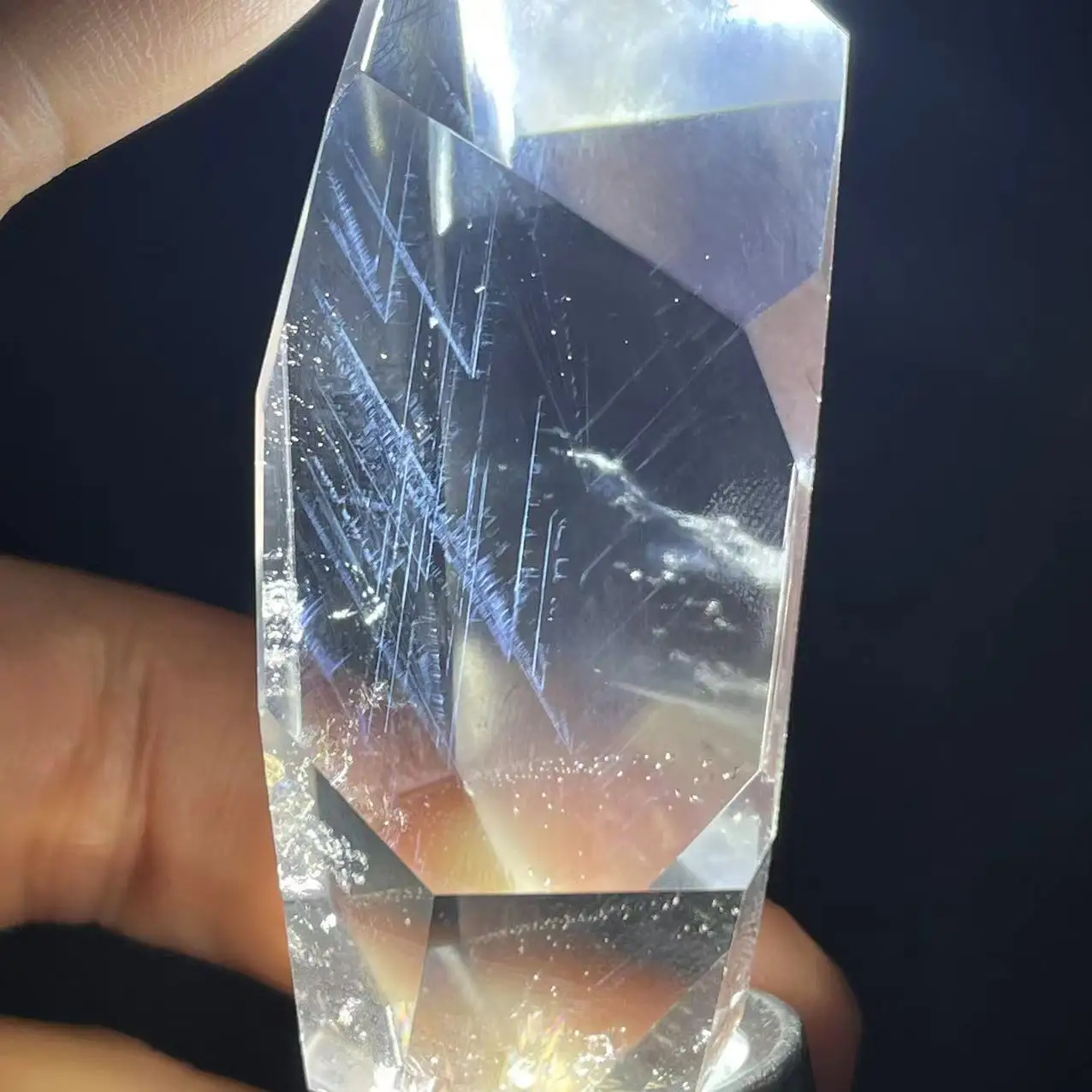 New 100% Natural Clean Crystal White Crystal Blue Needle Free Shape Healing Crystal from Brazil