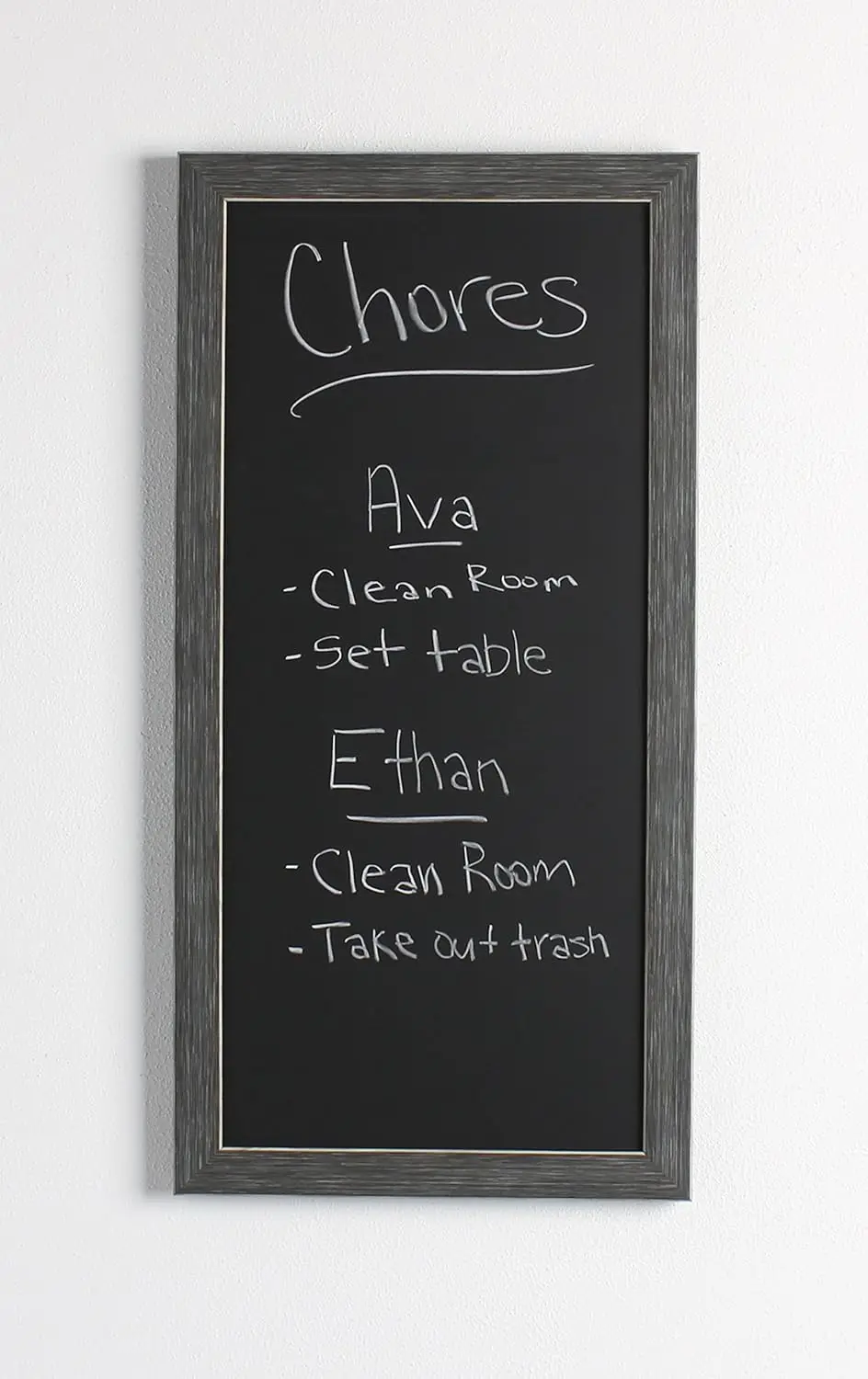 13x26 Inch Gray Framed Magnetic Chalkboard for Home Office Decor, Easy to Use