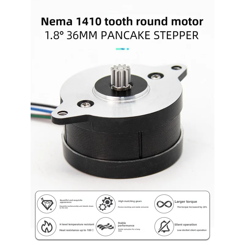 

for Nema14 H-class high-temperature resistant pancake ten-tooth circular stepping Motor 36mm pancake Motor VORON