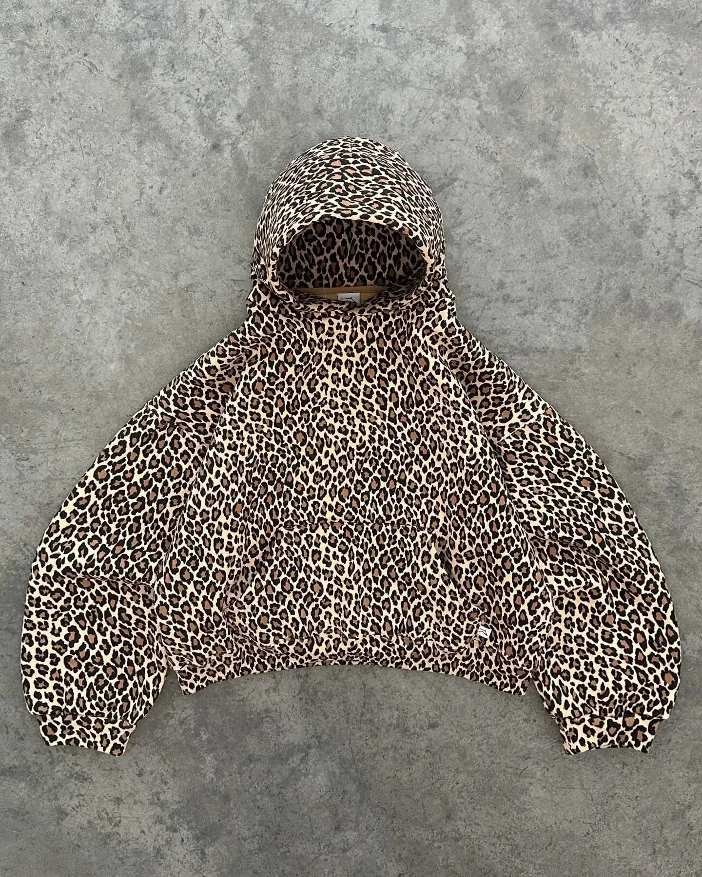 American New Leopard Print Plus Velvet Hoodie Sweater Retro Lined With Plush Winter Warm Zipper Shirt Oversized Unisex Clothing