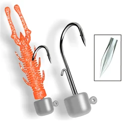 NED Fishing Hook 2.5g/3.5g/5g/7g Jig Head 5PCS Stainless Steel Soft Worm Fishhook Carp Bass Pesca Fishing Tackle
