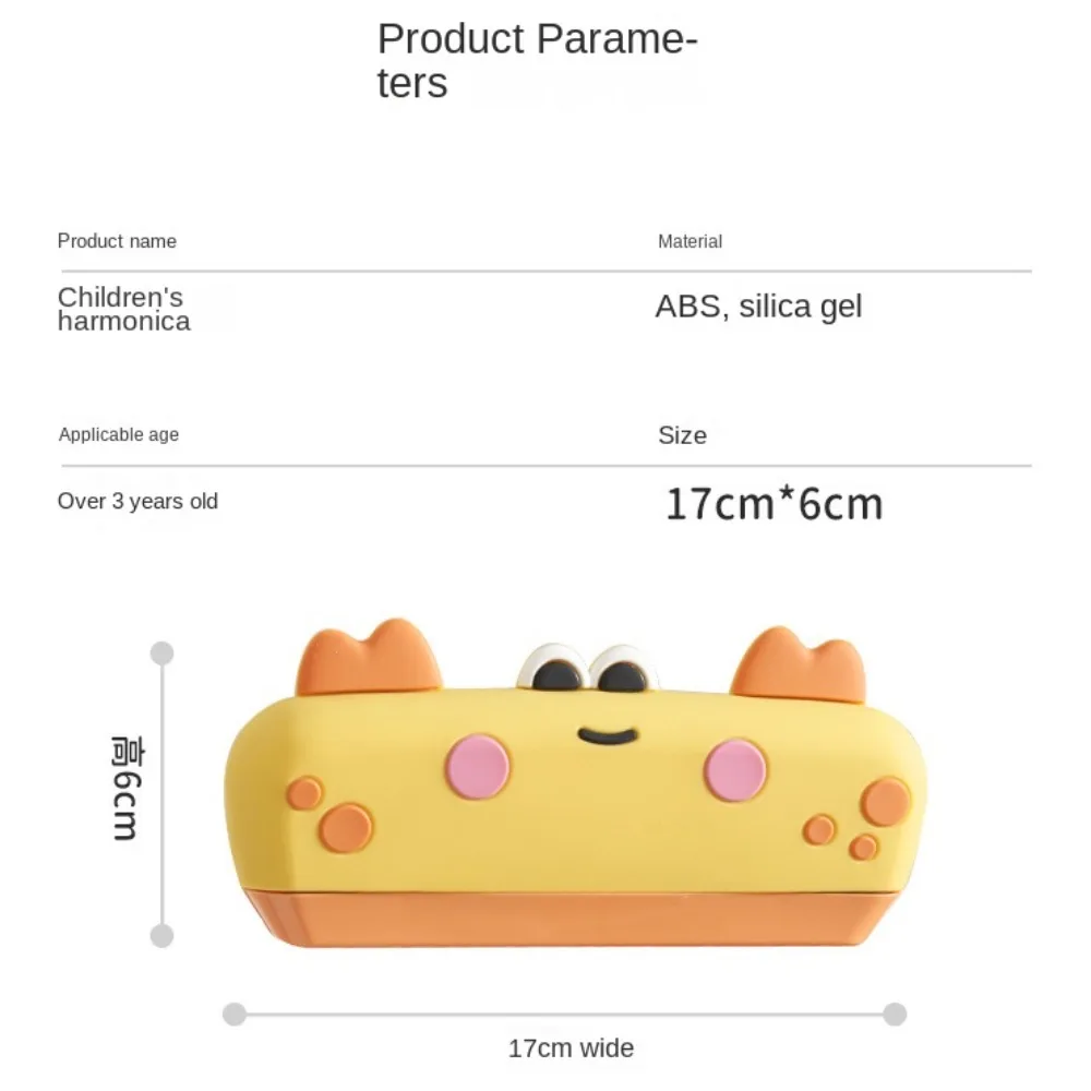 Usta Organy dla dzieci 16-otworowa harmonijka edukacyjna 16-otworowa kreskówka silikonowa harmonijka silikonowa łatwa dwurzędowa harmonijka prezent dla dziewczynek