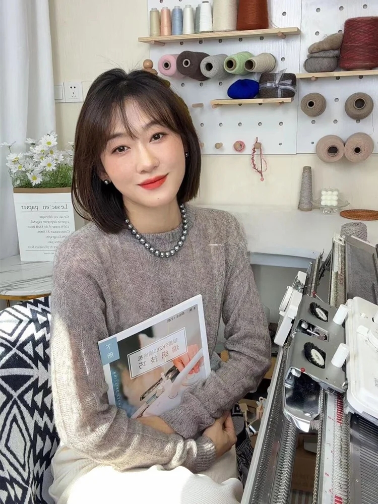 handmade-diy-tibetan-wool-yarn-material-kit-sweater-knitting-machine-simple-ribbed-hoodie-video-tutorial-included