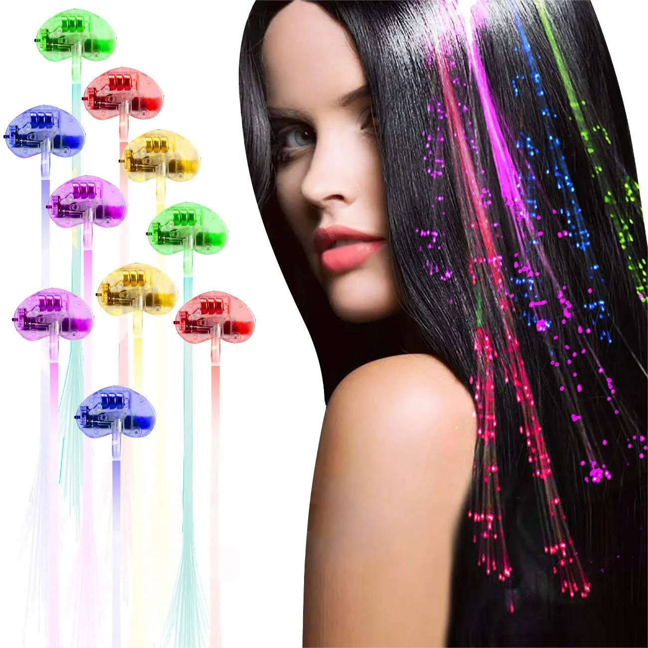 

LED Light Up Hair Clips 30 Pack Glow In The Dark Party Supplies Bar Dancing Hairpin Hair Accessories For Women Girls Festival Halloween Christmas