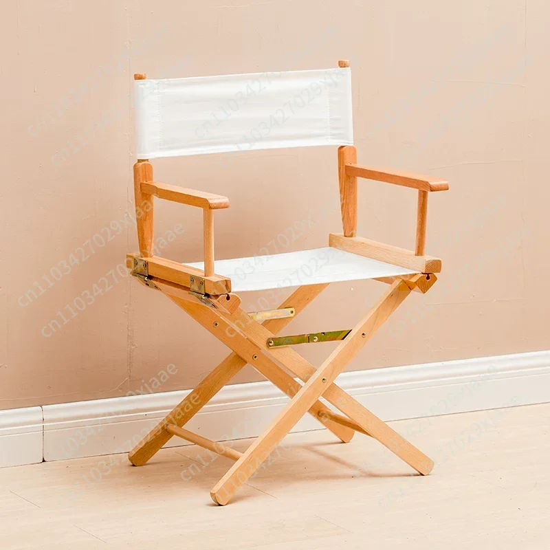 Photography Prop Exhibition Display logo Solid Wood Director  Folding Canvas Chair Leisure Outdoor Back Chair Makeup Chair