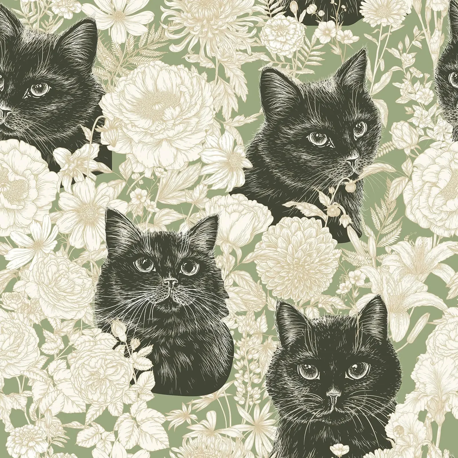 papel-tapiz-autoadhesivo-removible-con-diseno-de-gato-negro-vintage-y-flores-vinilo-decorativo-para-pared-para-dormitorio-y-decoracion-del-hogar