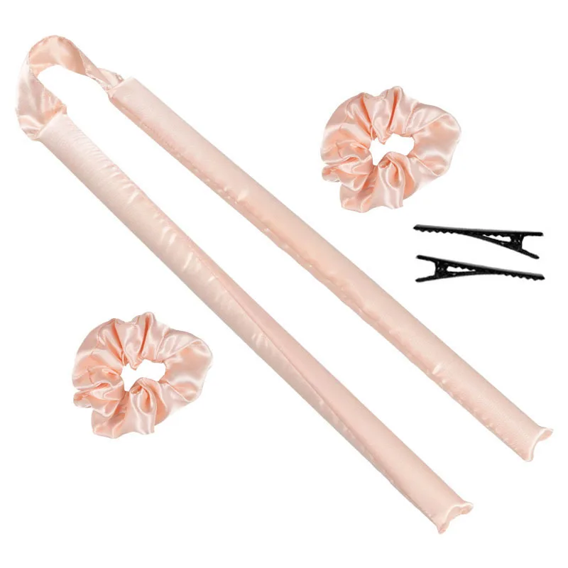 

5pcs/set Heatless Curling Rod Lazy Natural Soft Wave DIY Hair Rollers Sleeping Headband with Hair Claw Clip Salon Styling Tools