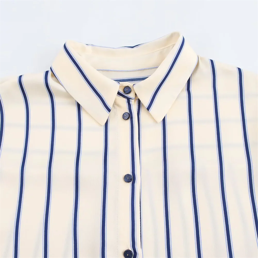 2025 RARA wide sleeve striped lapel casual versatile temperament loose shirt spring new women's clothing