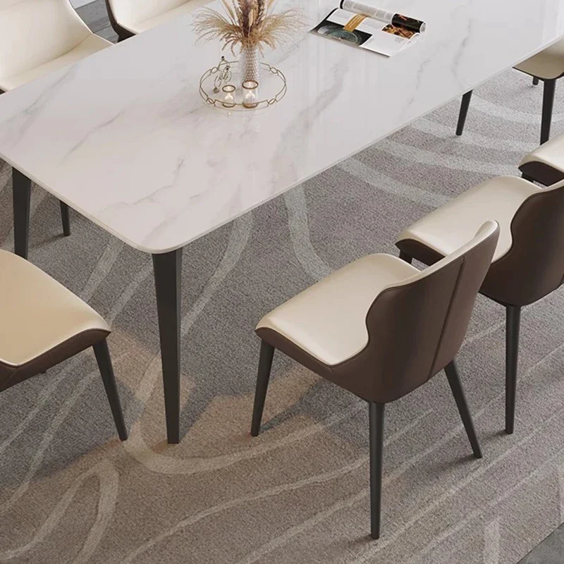 หินอ่อนเก็บโต๊ะรับประทานอาหารOrganizerโมเดิร์นกันน้ําอิตาเลี่ยนโต๊ะรับประทานอาหารทนความร้อนNordic Juegos De Comedorตกแต่ง