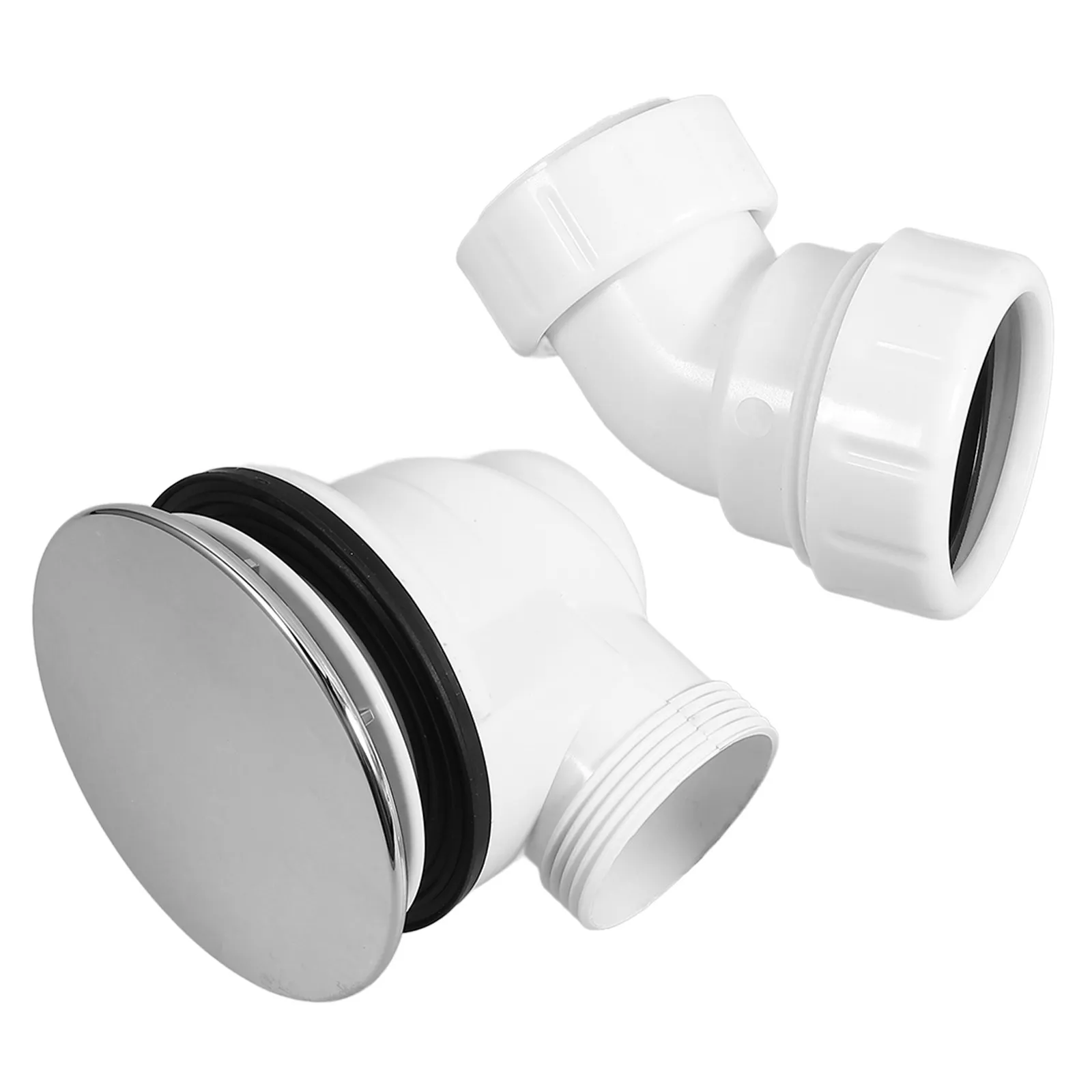 Bathtub Drain Elbow 90 Degree Bounce Type Plastic Electroplating Large Surface Smooth Drainage Easy Clean Suitable For All
