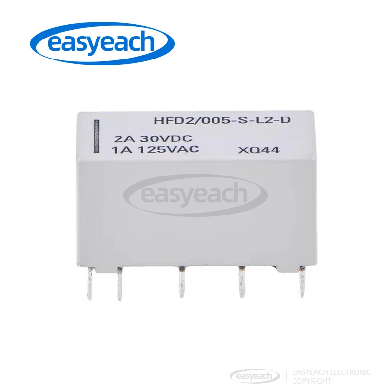 5Pcs HFD2-005-S-L2-D HFD2-012-S-L2-D HFD2-024-S-L2-D 10-pin 2A 1A5V 12V 24V magnetic latch relay universal relay