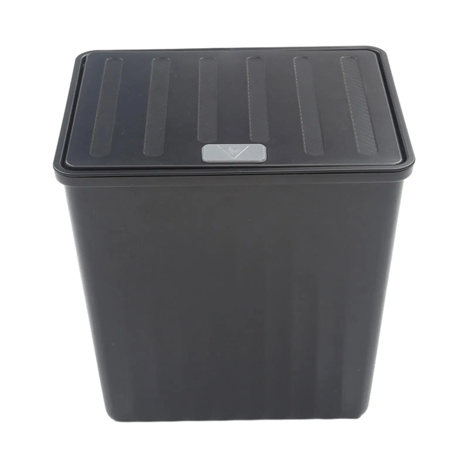 

Car Trash Bin Backseat Storage Box Easy Installation with Lid Black Press Type