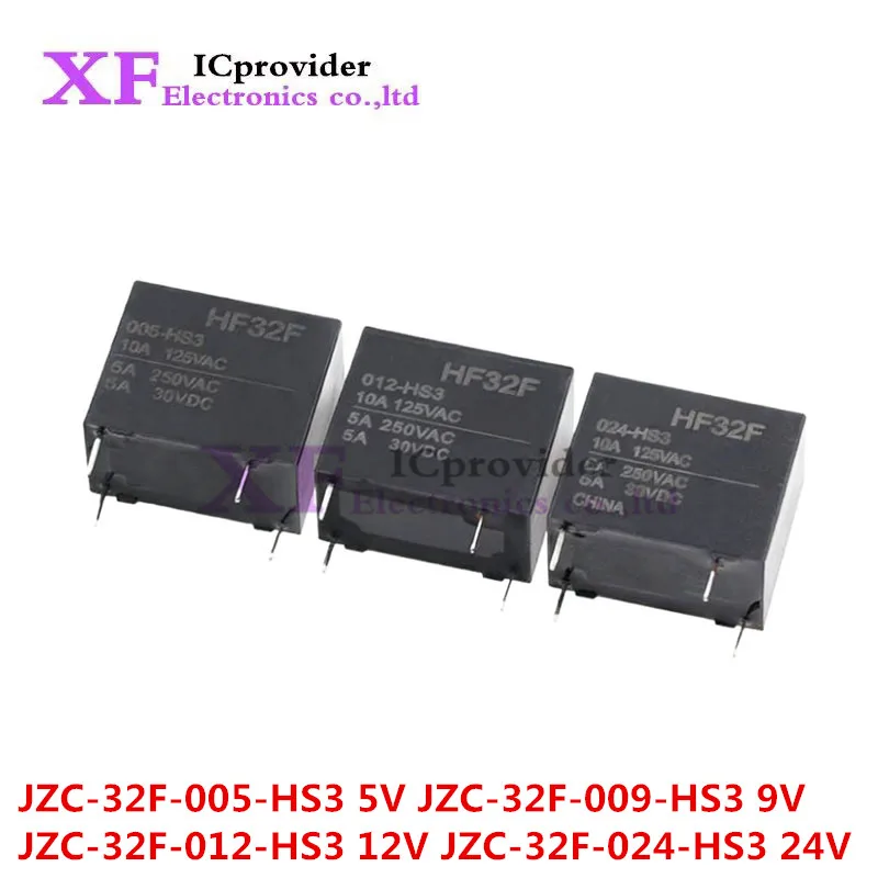 New Original 10PCS JZC-32F-012-HS3 HF32F-005/009/012/024/ Relay 4 pin 5A group normally open ICprovider