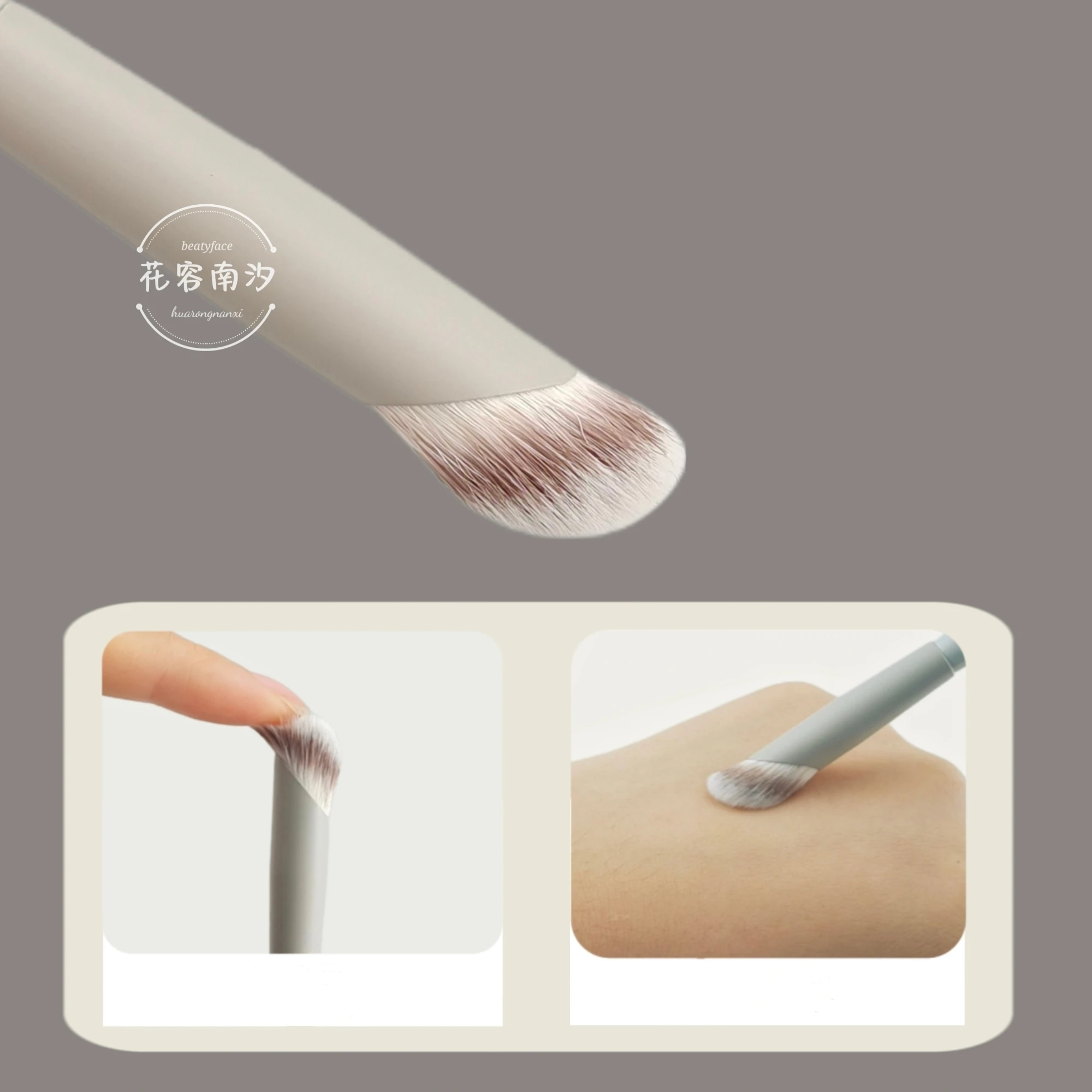 Finger  Concealer Brush Tongue Shape Flat Head Brush Acne Marks Tear Gaps Decrease Lines Dark Eye Circles No Brush Marks