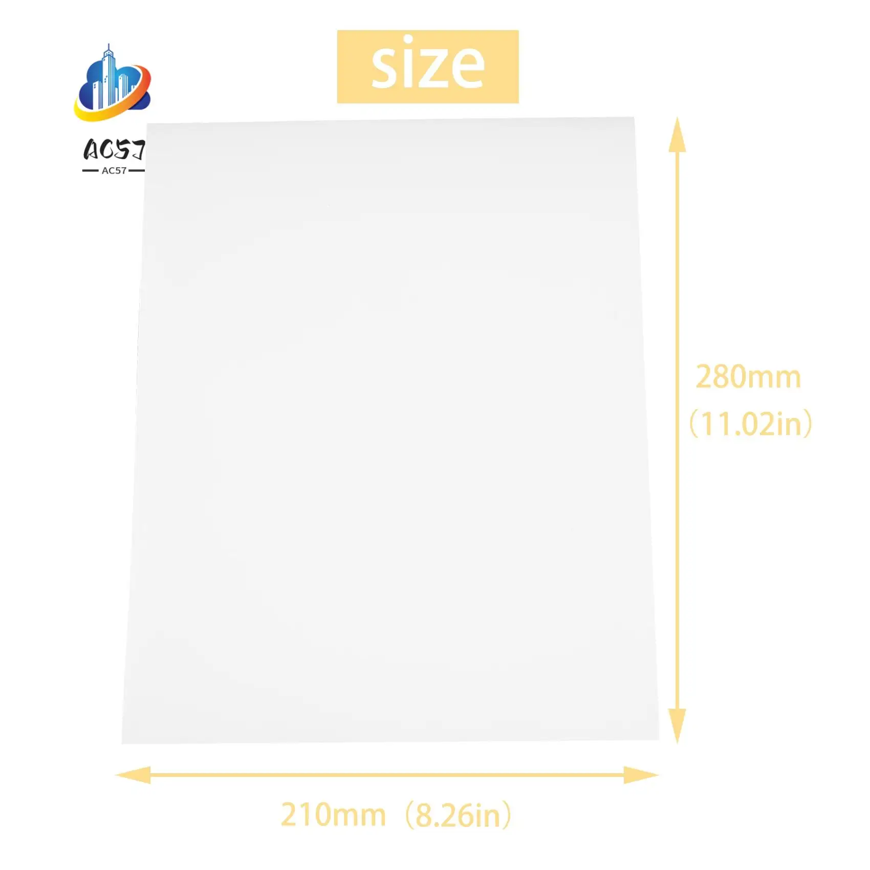 AC57-Premium Printable Waterproof Vinyl Sticker Paper For Inkjet And Printer 210X280mm 30 Sheets Matte White Decal Paper