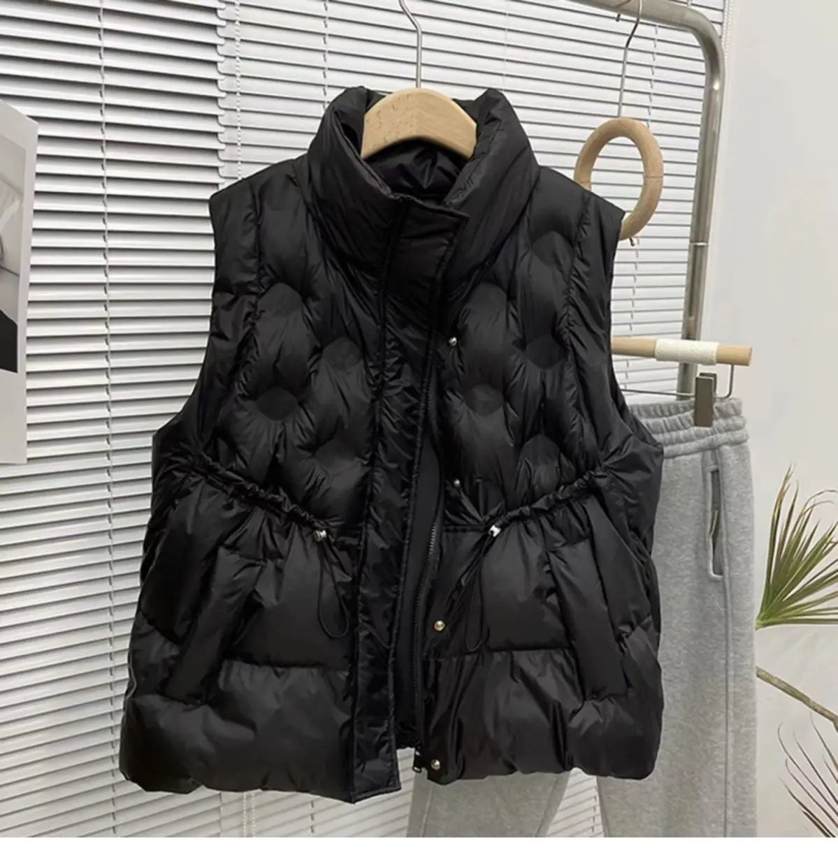 Y2k Down cotton Vests Jacket Women 2023 fall-Winter Parka Vests Light Coats Loose Lady Casual waistcoat Stand Neck Tank Top New