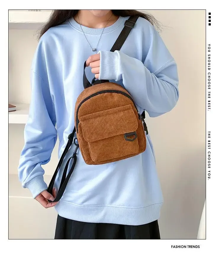 Mommy Children Mini Backpack Storage Bag Outdoor Travel Fashion Casual  Kawaii Corduroy Kid Bag Kawaii Kids Stroller Accessories