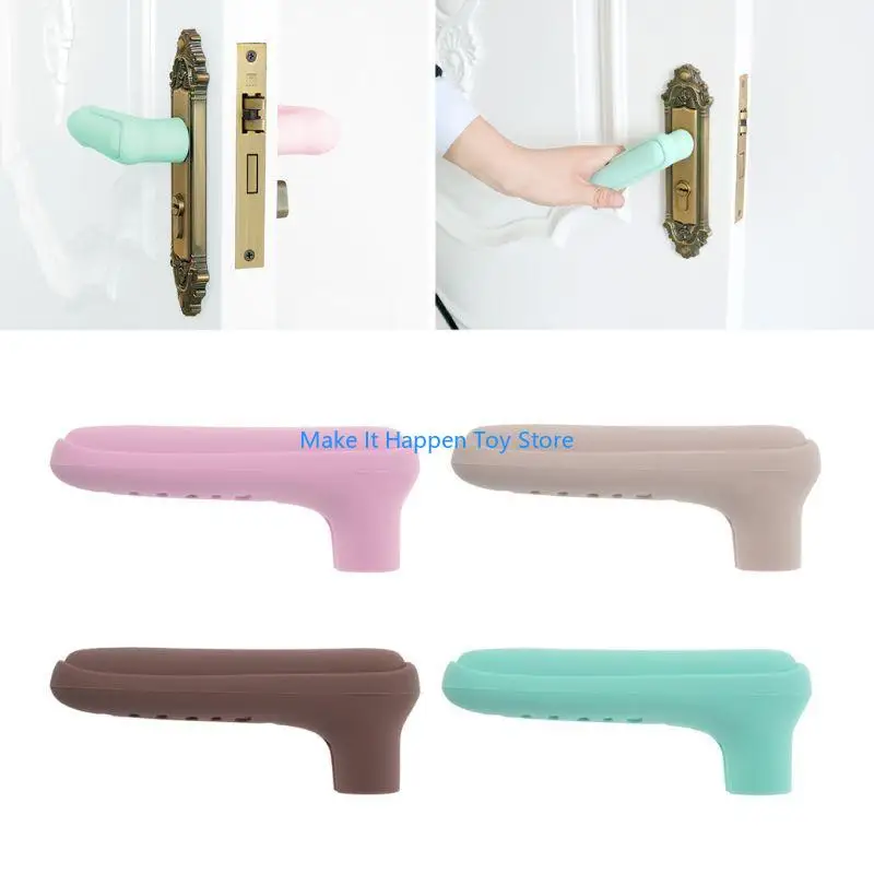 

28EC Silicone Door Handle Sleeve Room Handle Baby Child Crash for Protection Suite Door Pull Handle Gloves for Protection