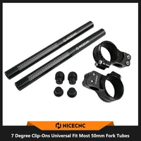 Manillar de 7 grados con Clip de 50mm para Honda CBR1000RR CBR929RR CBR954RR Suzuki GSXR 600 750 1000 1300 Kawasaki Yamaha YZF-R1 R6