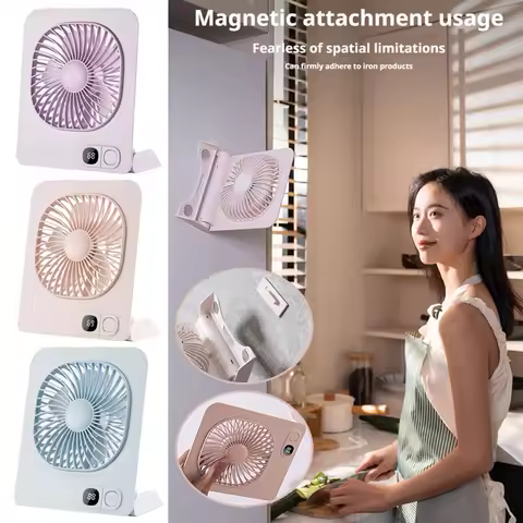Magnetic mini desk fan