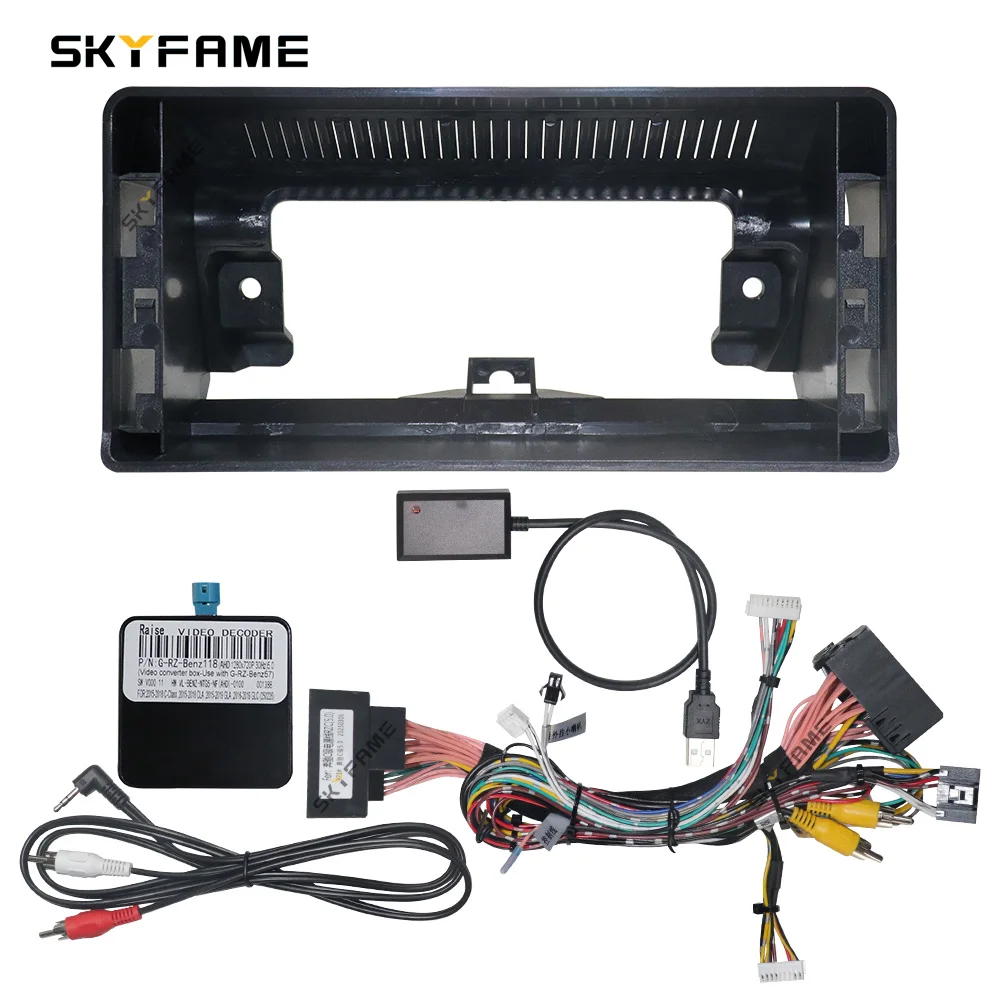 SKYFAME 12.3 بوصة إطار السيارة فآسيا محول Canbus فك أندرويد راديو داش تركيب لوحة عدة لبنز GLA X156 الفئة أ W176
