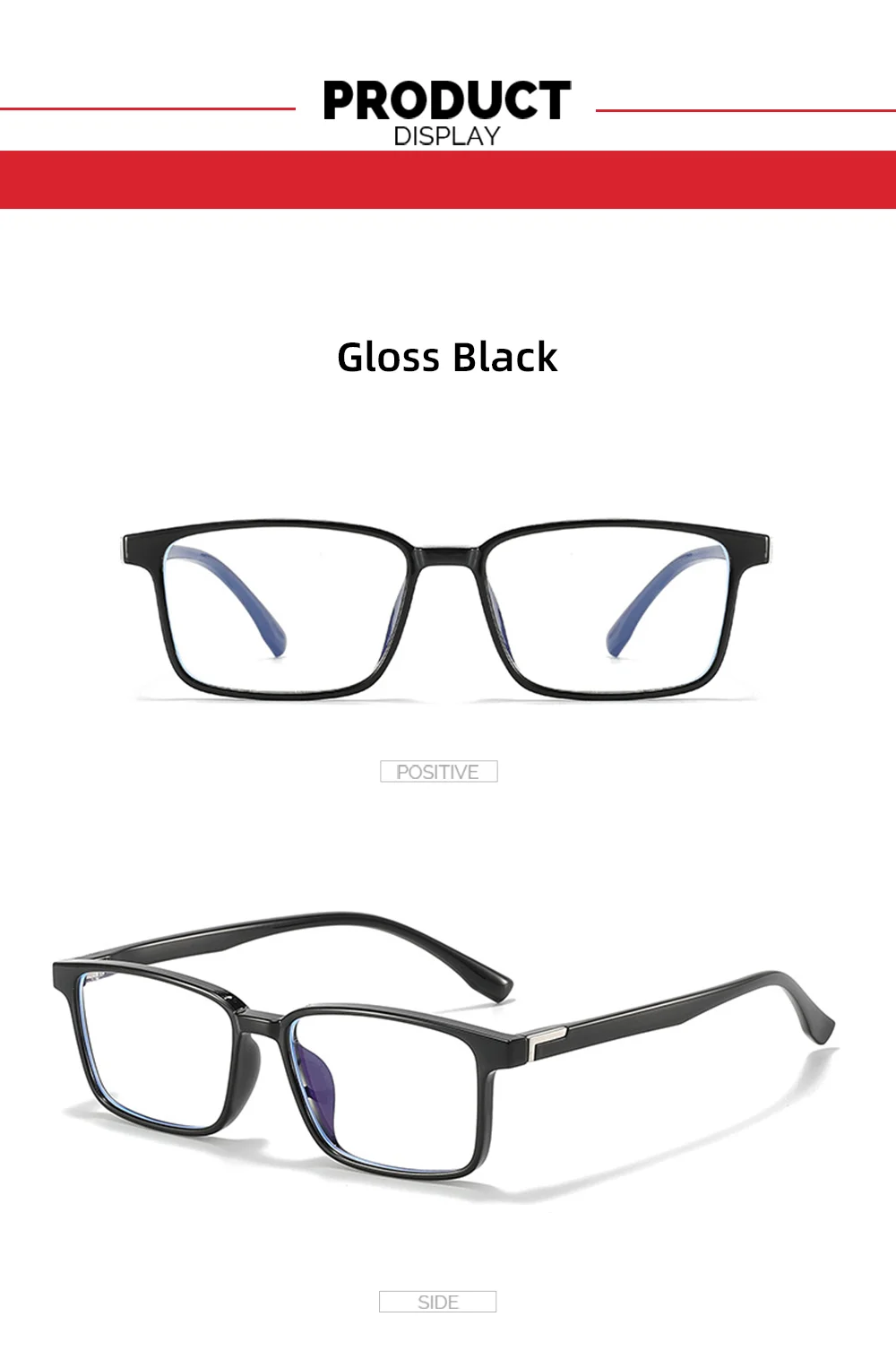 VIVIBEE Klassische quadratische blaues Licht blockierende Brille TR90 Männer Frauen Büro Anti-Licht schwarze Brille Computer-Filterbrille – Detail 11