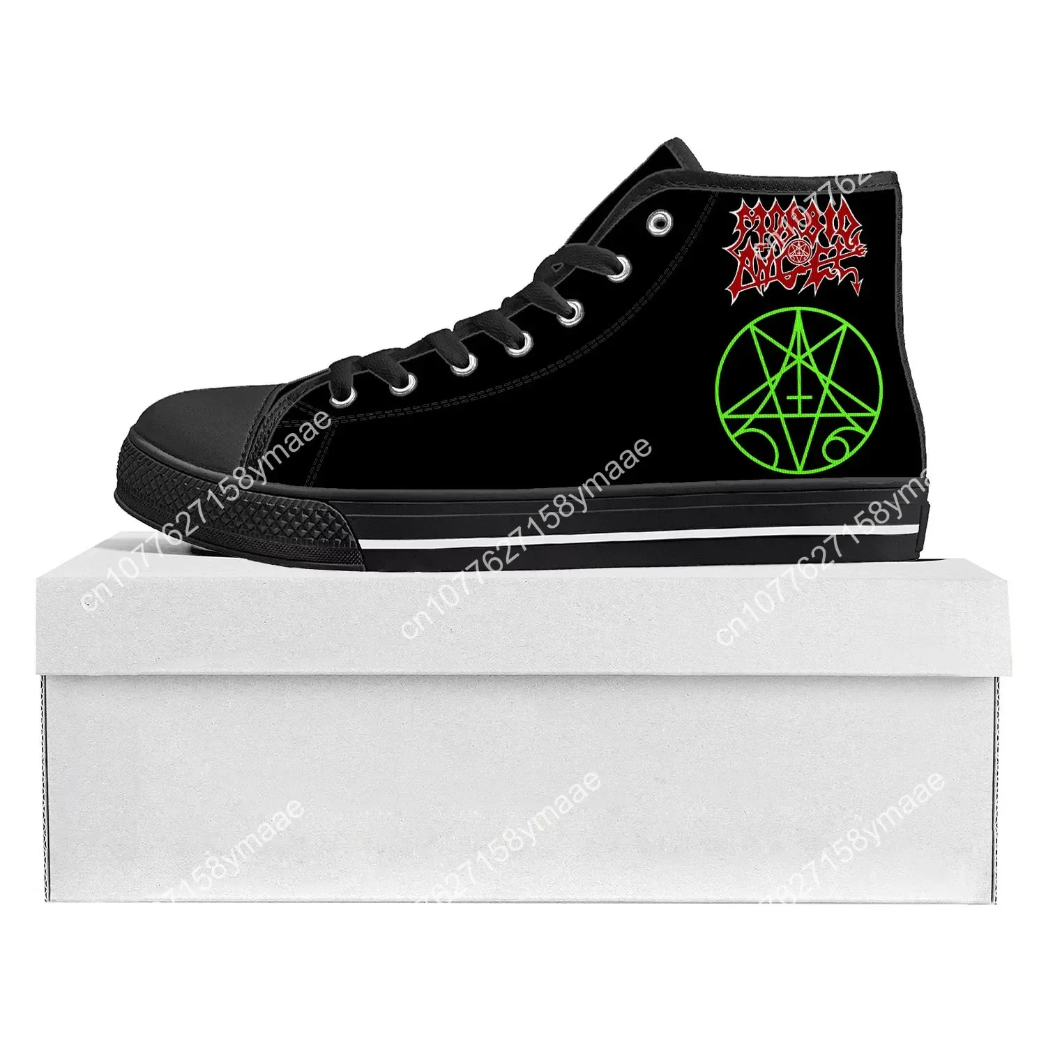 Morbid Angel High Top High Quality Sneakers Mens Womens Teenager Canvas Sneaker Casual Custom Made Shoes Customize Shoe Black