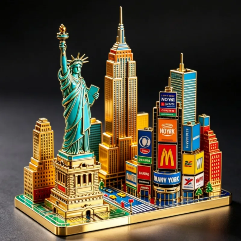 Amerika Reise-Souvenirs New York Metall-Kühlschrankmagnete Vereinigte Staaten Manhattan Freiheitsstatue Kühlschrankaufkleber Hochzeitsgeschenke – Detail 1