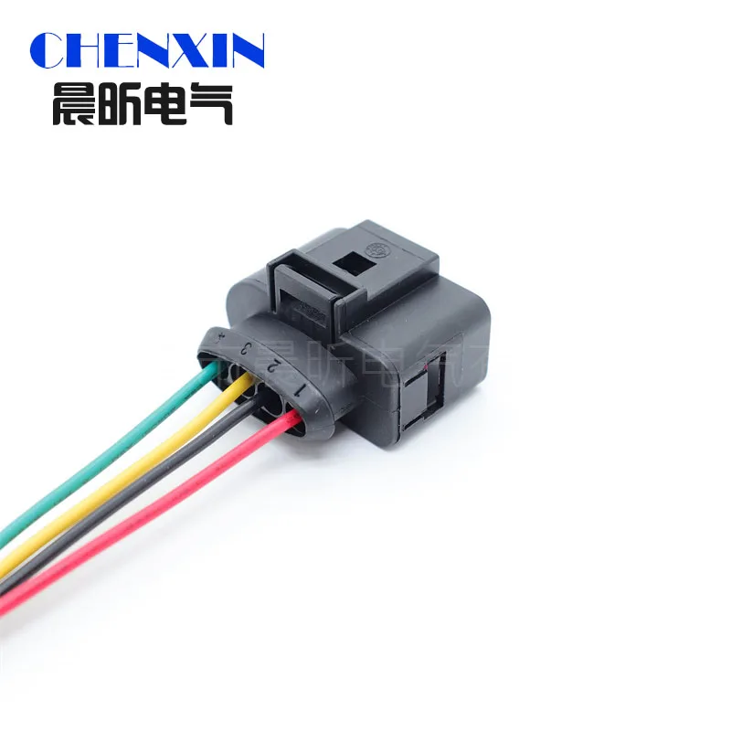 4 pin 3.5 series female automotive coil Extension adapter connector horn plug Air Inlet Pressure Sensor Plug 1J0973724