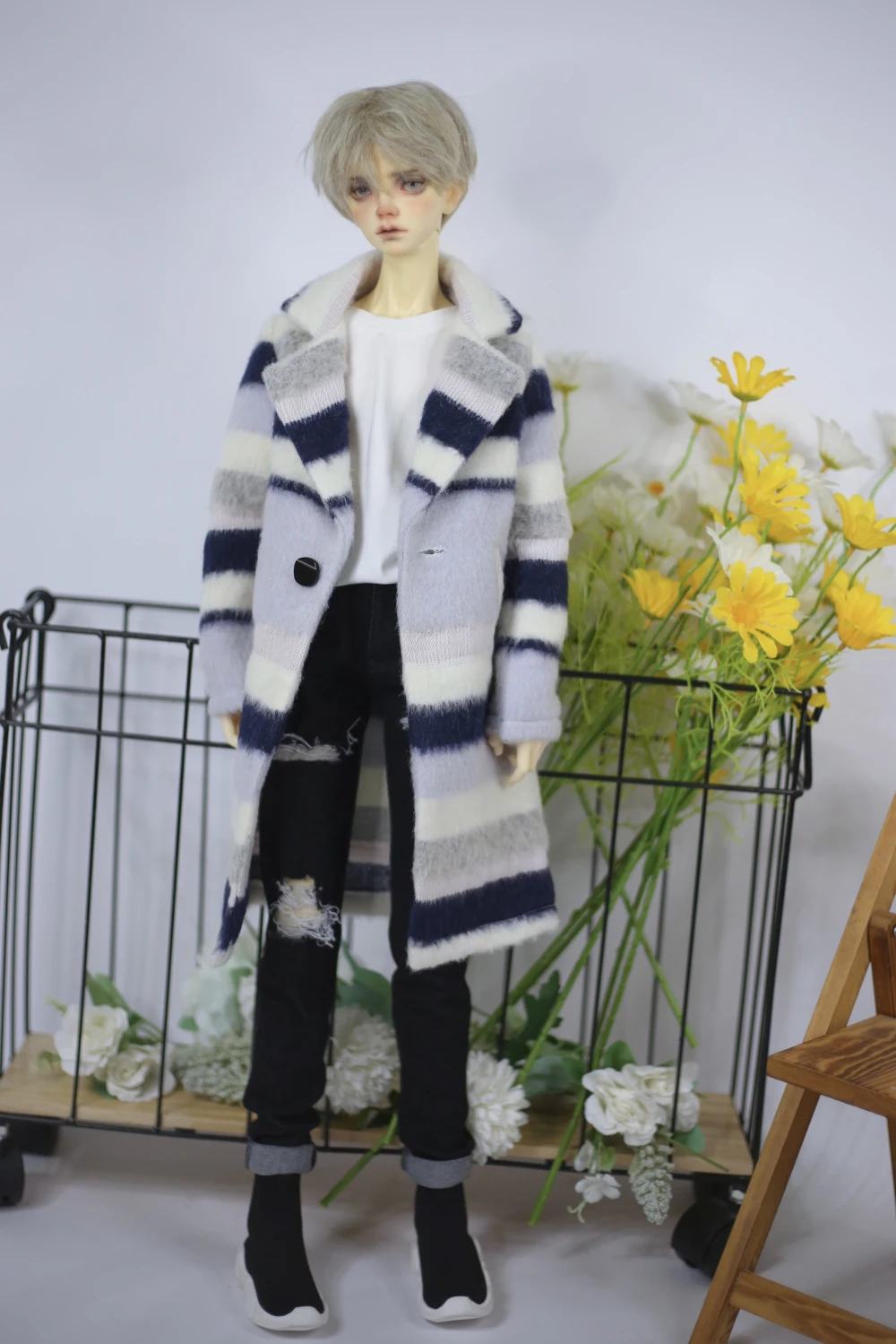 D04-B013 enfants jouet fait à la main 1/3 ID75 GR Oncle68 73 poupée BJD/SD poupée accessoires cachemire/laine de lapin manteau d'hiver 1 pièces