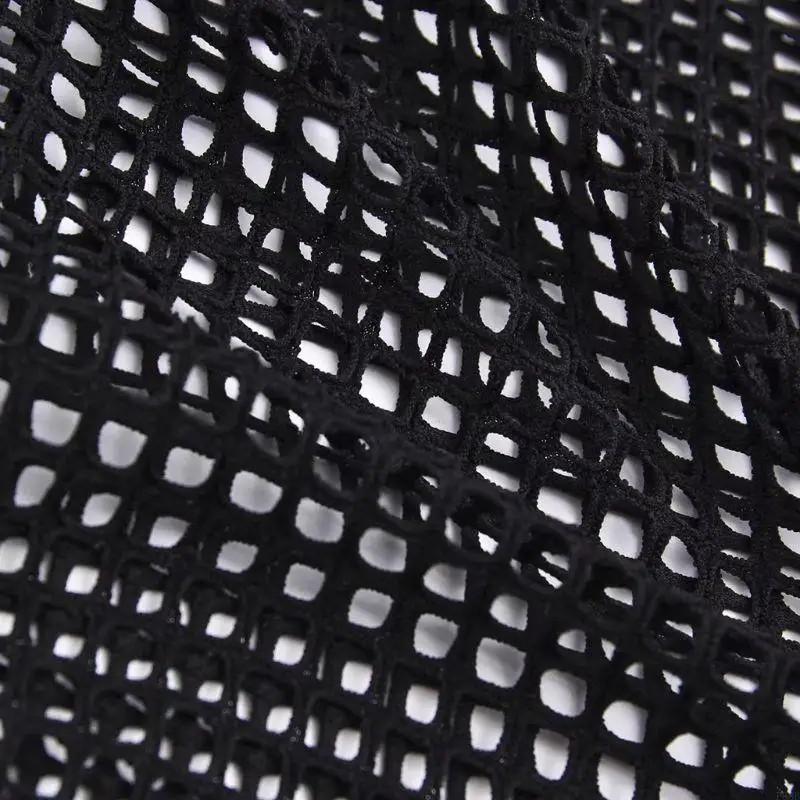 P88Bレディースサマーセクシーなシールメッシュ長袖Tシャツかぎ針編みホローアウトフィッシュアウトフィッシュアウト