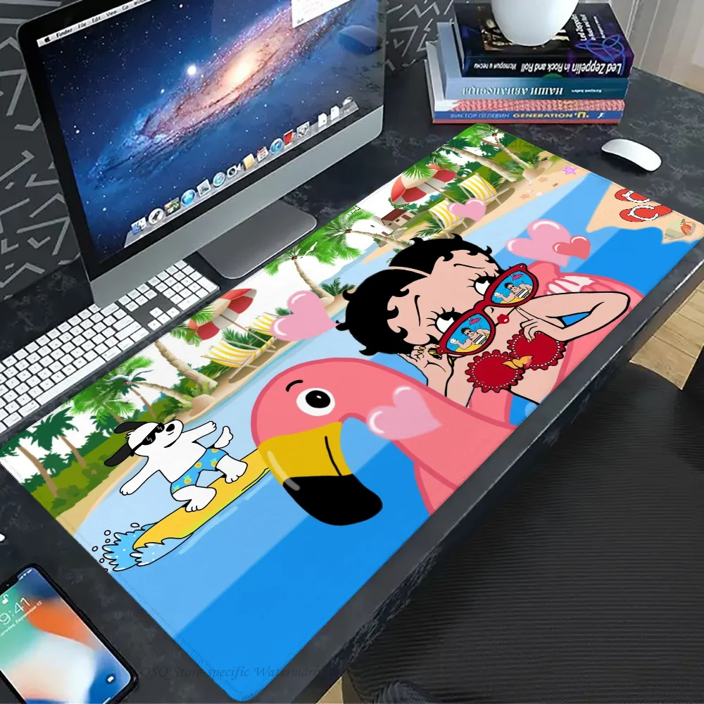 Animated B-Betty B-Boop Mousepad Mouse Mat Desk Mat With Pad Gaming Accessories Prime Gaming XXL Keyboard Pad Padding Mat