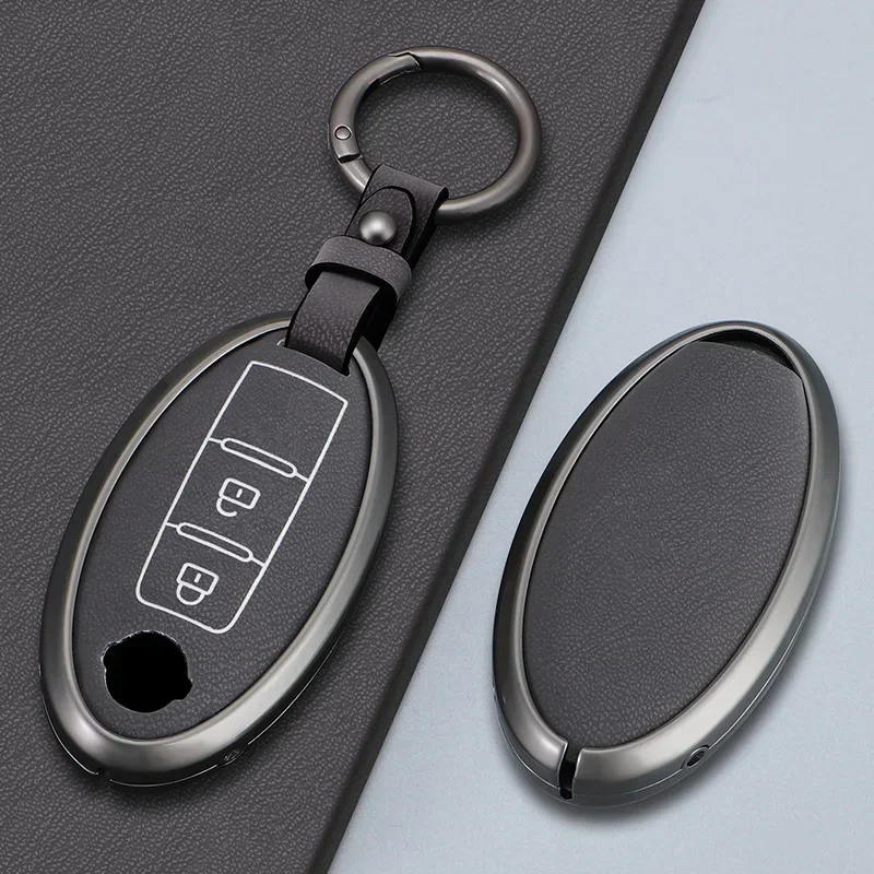 

Alloy Key Case For Nissan Tiida Qashqai J11 J10 Micra Kicks Altima X-Trail Fuga Navara Leaf Note Sentra Murano Car Key Cover