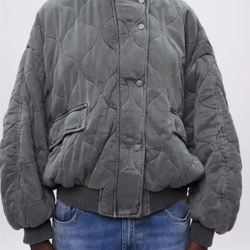 

Loose Pilot Jaet Outerwear Women's New Autumn Winter Cotton Coat Thiened Cotton Clothes Z Brand Long Sve Zipper