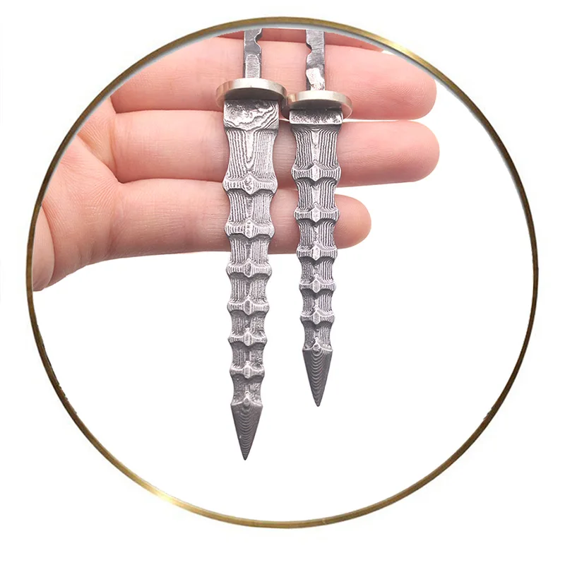 Damascus Tower Tea Knife Embryo Tea Sword, Small Straight Embryo  Brick Pry  Utensils DIY Tea Ceremony Accessories