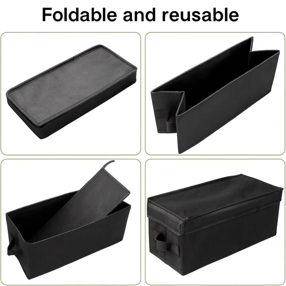 1pc CD Disc Storage Box Oxford Cloth Multi-purpose Desktop CD Cassette Vinyl Record Stackable Holder For Hold Up To 35 CDs